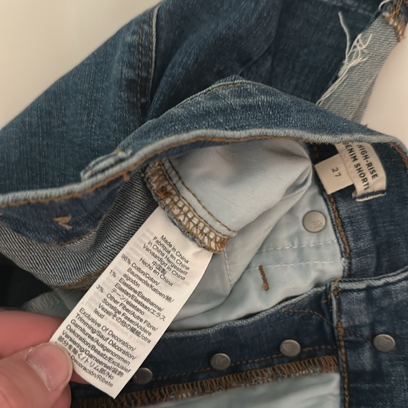Madewell Women’s High Rise Cut Off Denim Shorts Button Fly Medium Wash Size 27 - Picture 8 of 10